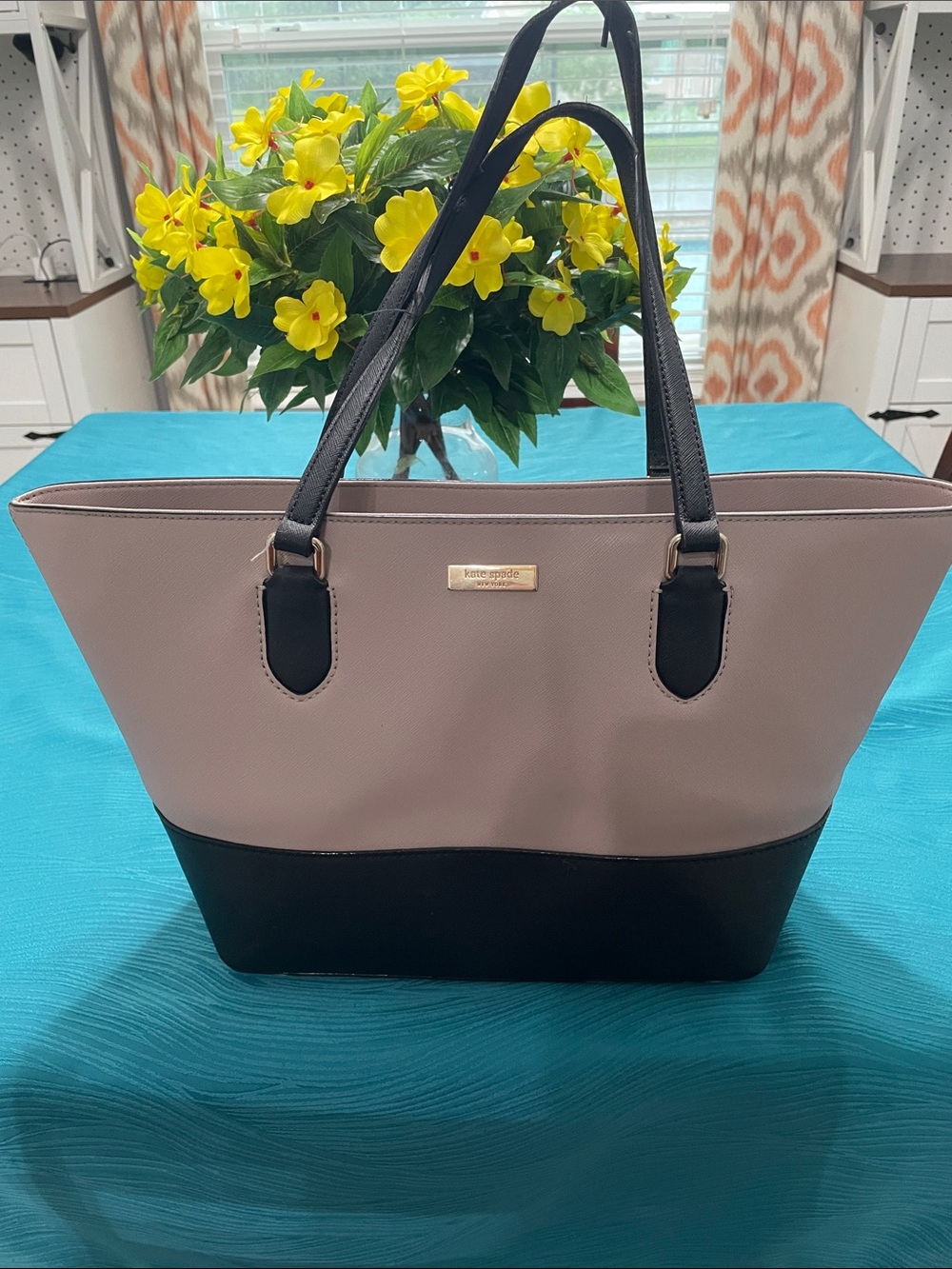 kate spade Two-Tone Taupe and Black Tote